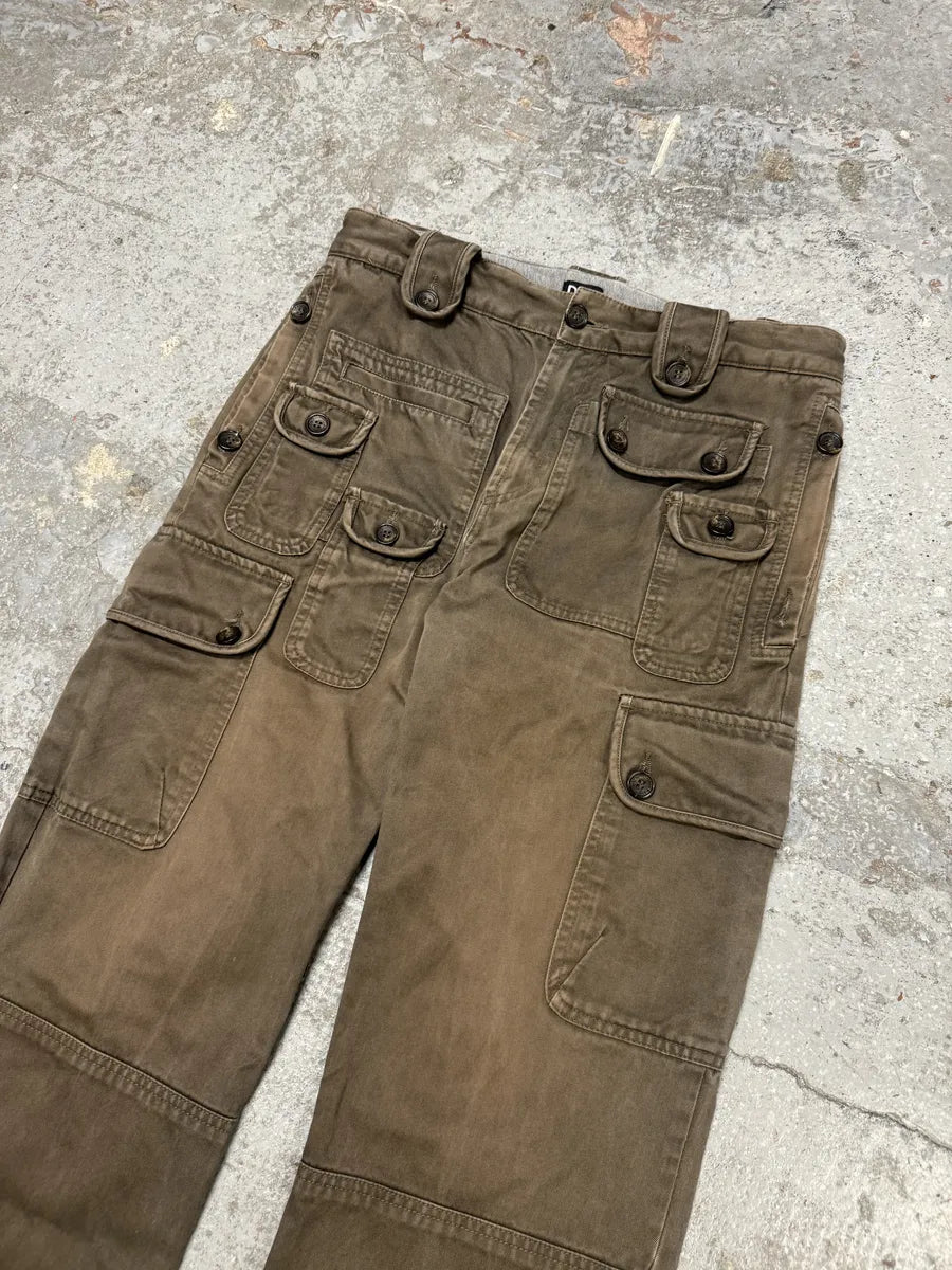 SS2008 Dolce & Gabbana Brown Faded Multi Pockets Pants tdaxkBG 8