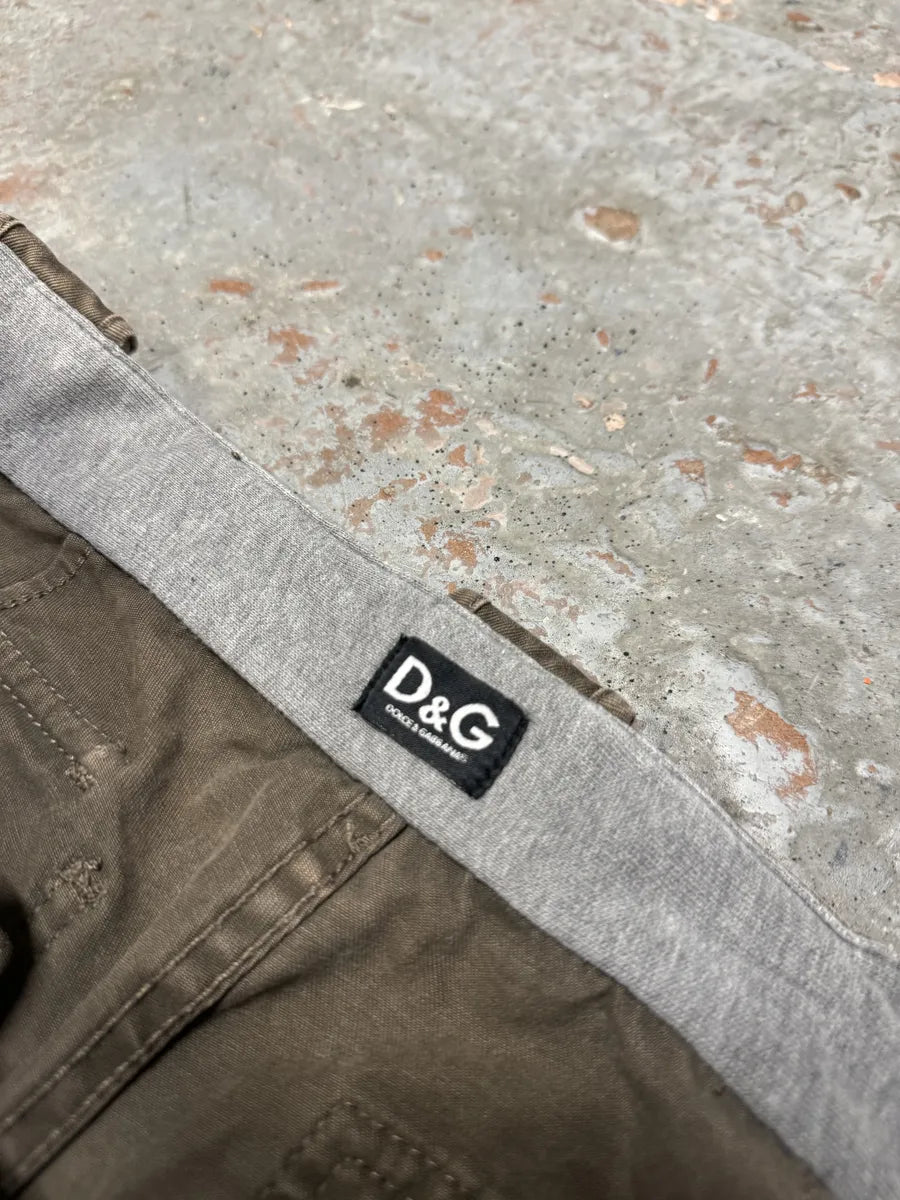 SS2008 Dolce & Gabbana Brown Faded Multi Pockets Pants tdaxkBG 9