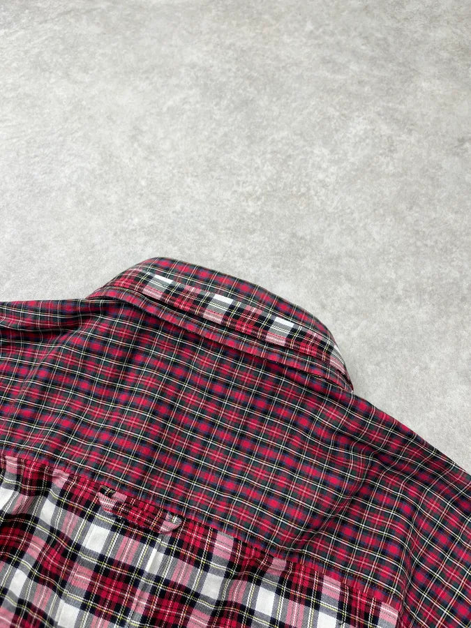 SS2008 Dolce & Gabbana Checkered Tartan Burgundy Shirt uIXYhlk 7