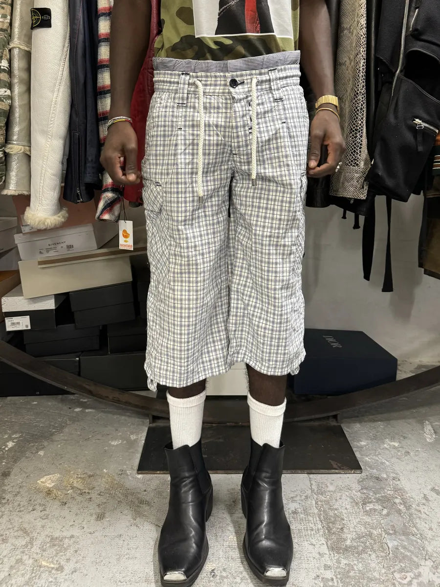 SS2008 Dolce & Gabbana Checkered White Shorts GgILAXY 0