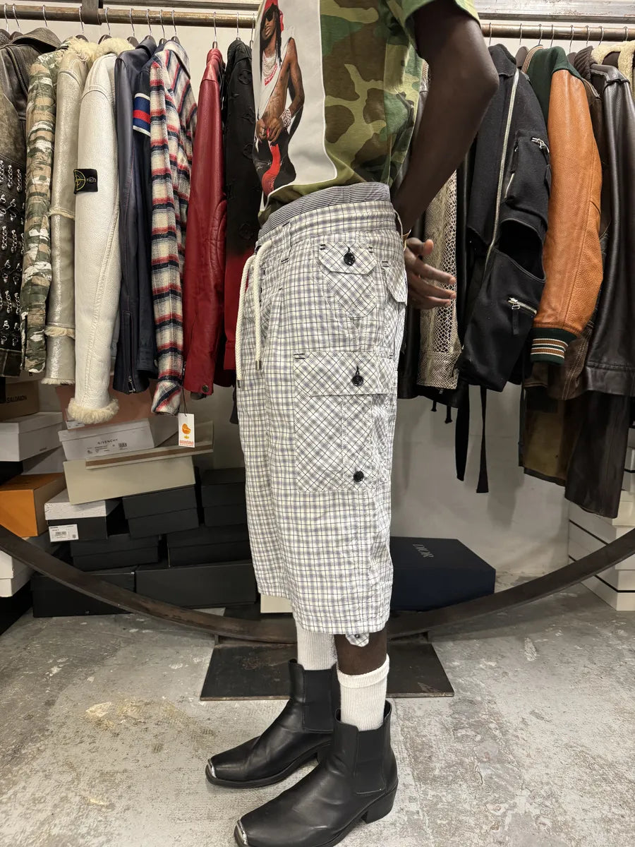 SS2008 Dolce & Gabbana Checkered White Shorts GgILAXY 1