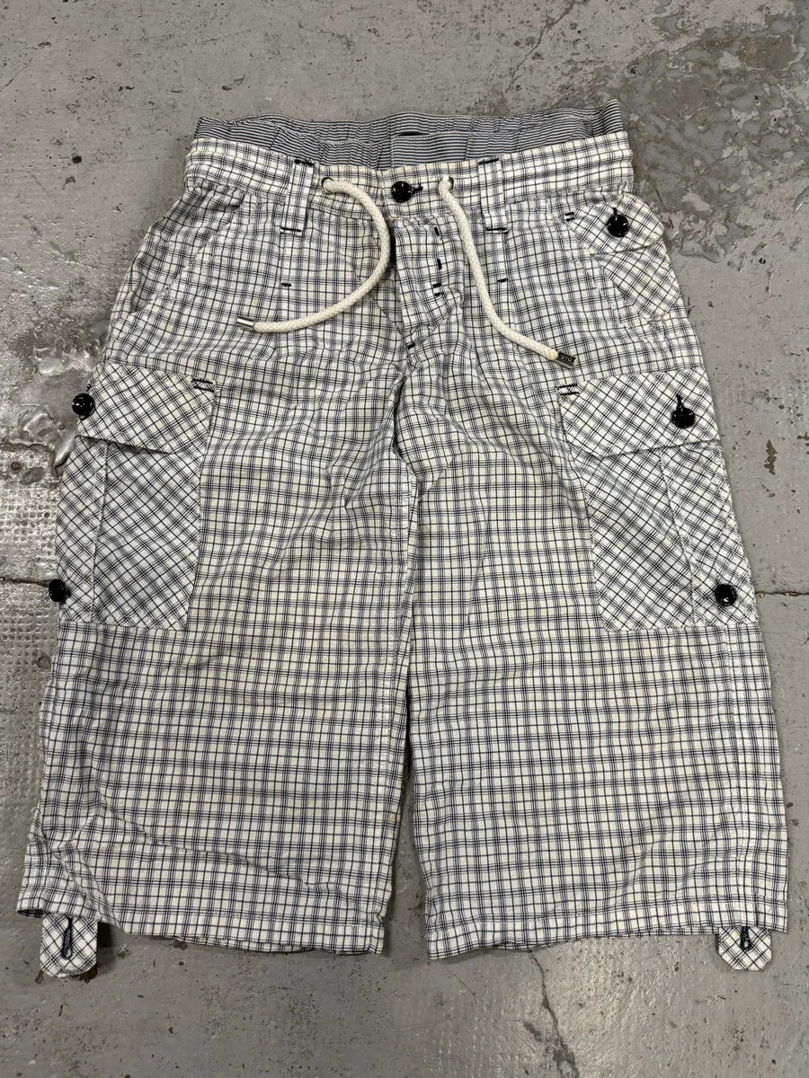 SS2008 Dolce & Gabbana Checkered White Shorts GgILAXY 3