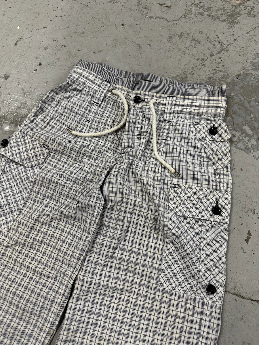 SS2008 Dolce & Gabbana Checkered White Shorts GgILAXY 7