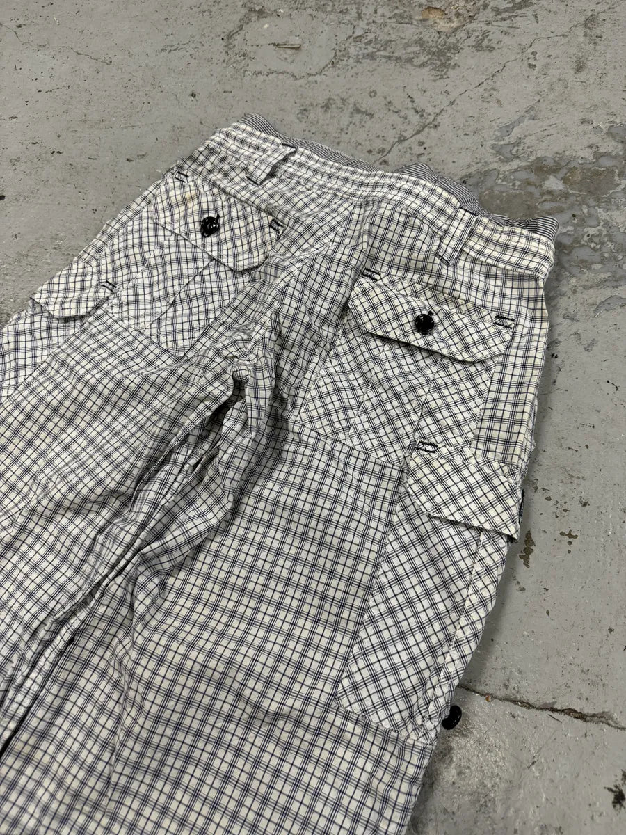 SS2008 Dolce & Gabbana Checkered White Shorts GgILAXY 9