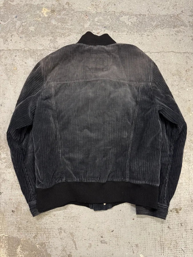 SS2008 Dolce & Gabbana Grey Navy Velvet Faded Buttoned Jacket (L) SoPVXAh 4