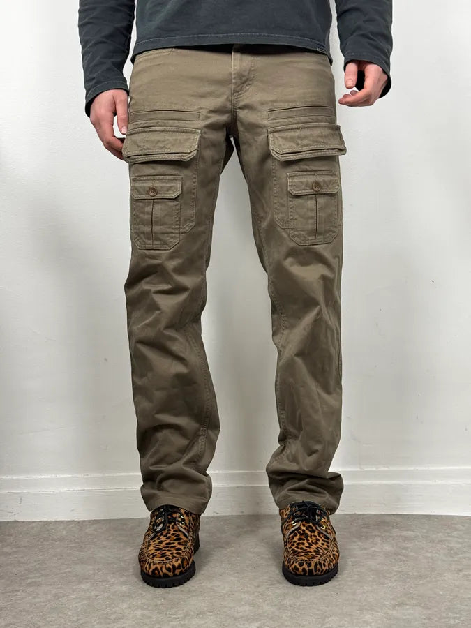 SS2008 Dolce & Gabbana Khaki Brown Cargo Utility Pants dHiaoxt 0