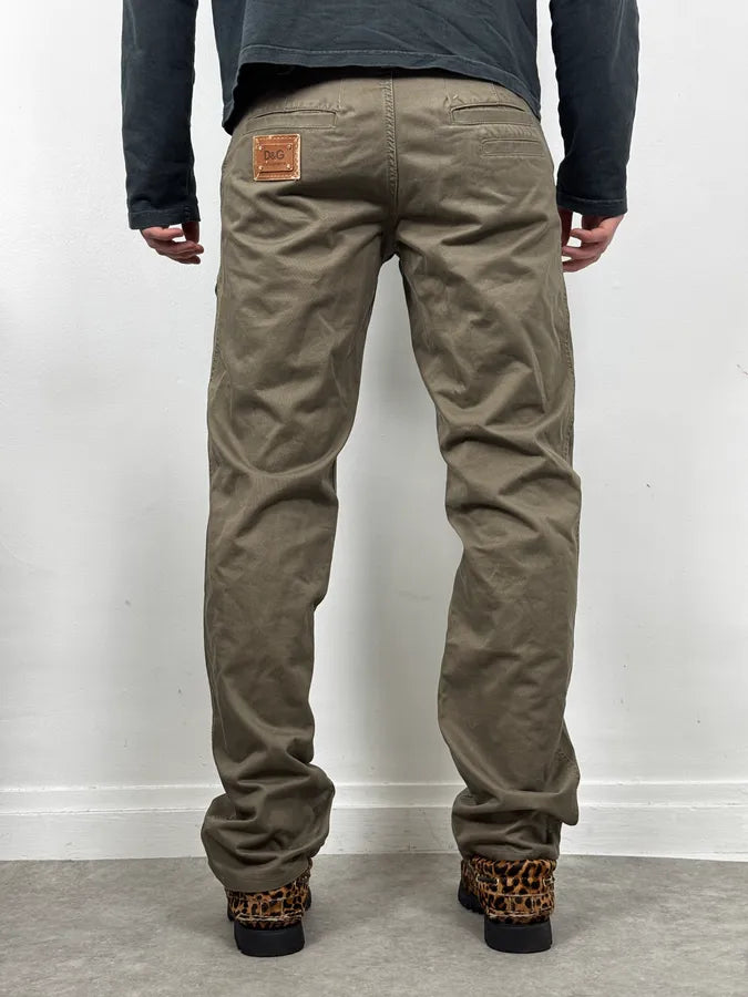 SS2008 Dolce & Gabbana Khaki Brown Cargo Utility Pants dHiaoxt 2