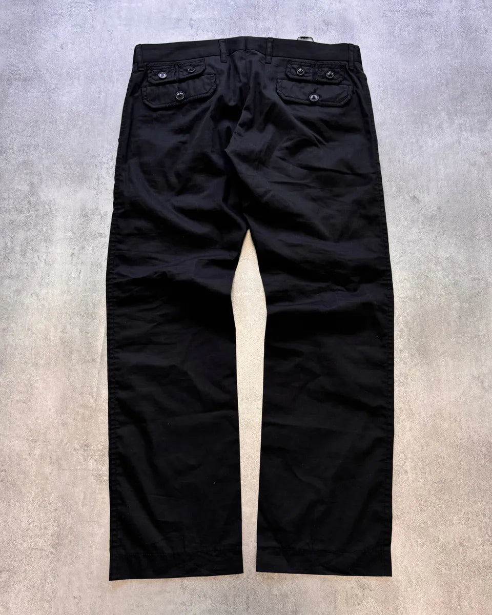 SS2008 Dolce & Gabbana Multi-Pocket Cargo Black Pants bNwsCVN 2