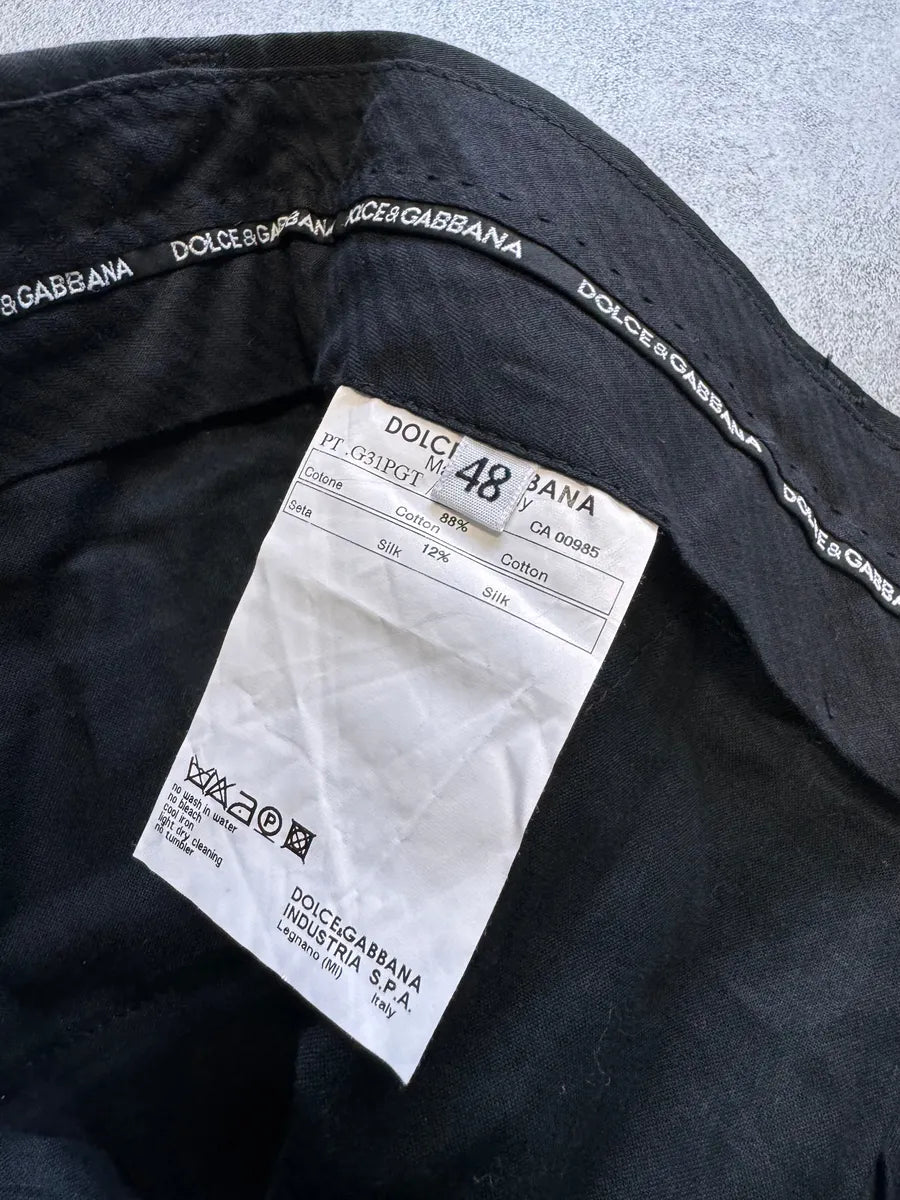 SS2008 Dolce & Gabbana Multi-Pocket Cargo Black Pants bNwsCVN 5