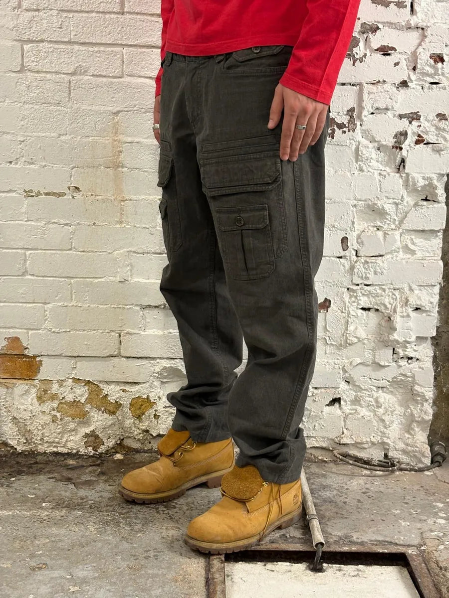 SS2008 Dolce & Gabbana Multi-Pocket Cargo Grey Pants UpLnlSn 1
