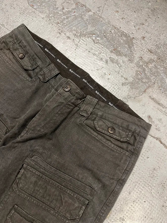 SS2008 Dolce & Gabbana Multi-Pocket Cargo Grey Pants UpLnlSn 5