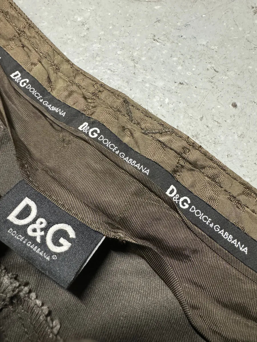 SS2008 Dolce & Gabbana Multi Pockets Cargo Olive Pants (S) 6