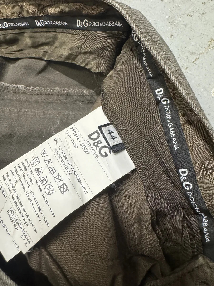 SS2008 Dolce & Gabbana Multi Pockets Cargo Olive Pants (S) 8
