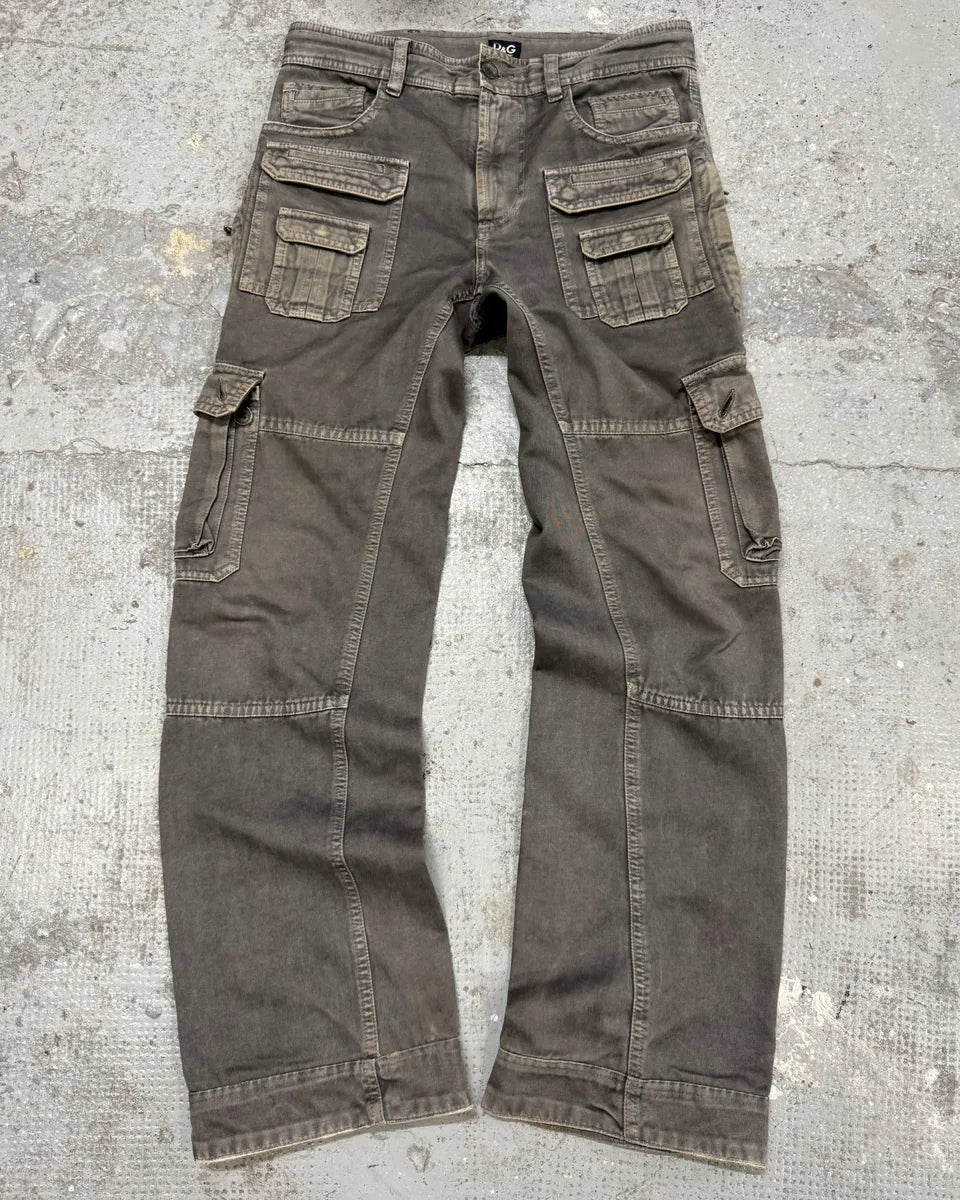 SS2008 Dolce & Gabbana Multi Pockets Grey Pants KdrjyPM 0