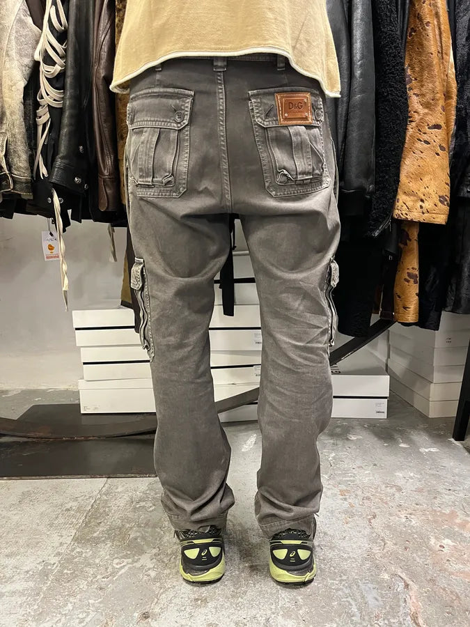 SS2008 Dolce & Gabbana Multi Pockets Grey Pants KdrjyPM 3