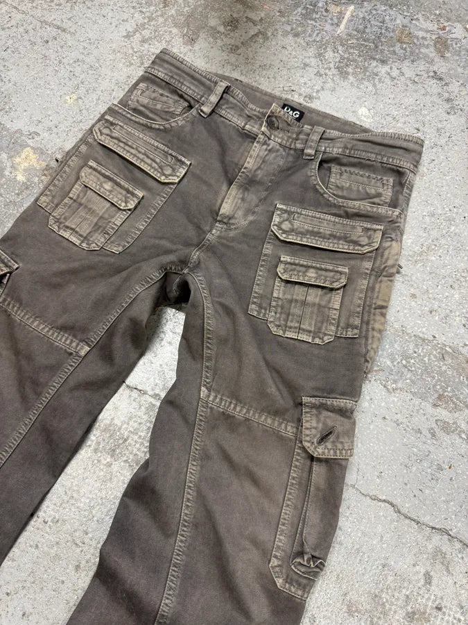 SS2008 Dolce & Gabbana Multi Pockets Grey Pants KdrjyPM 4