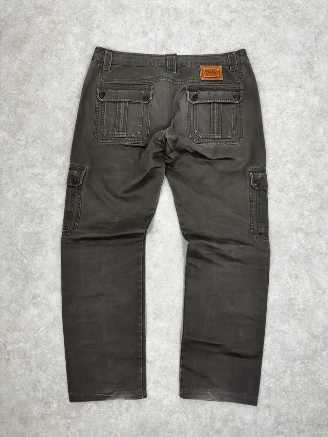 SS2008 Dolce & Gabbana Multi Pockets Olive Cargo Pants lMxizox 4