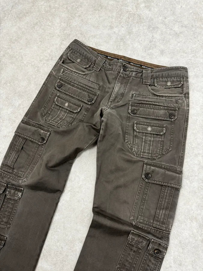 SS2008 Dolce & Gabbana Multi Pockets Olive Cargo Pants lMxizox 5
