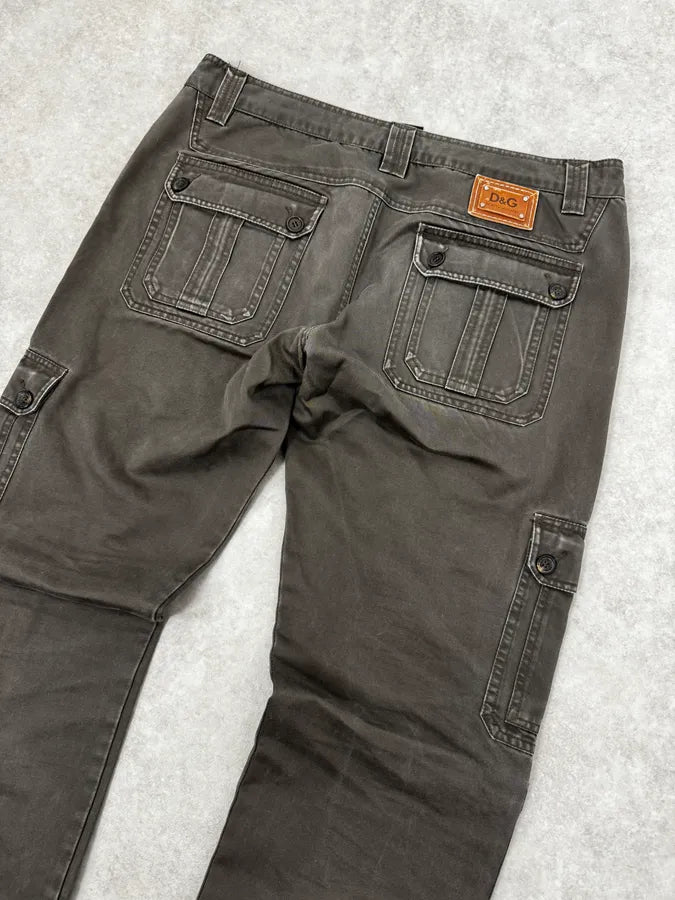 SS2008 Dolce & Gabbana Multi Pockets Olive Cargo Pants lMxizox 6