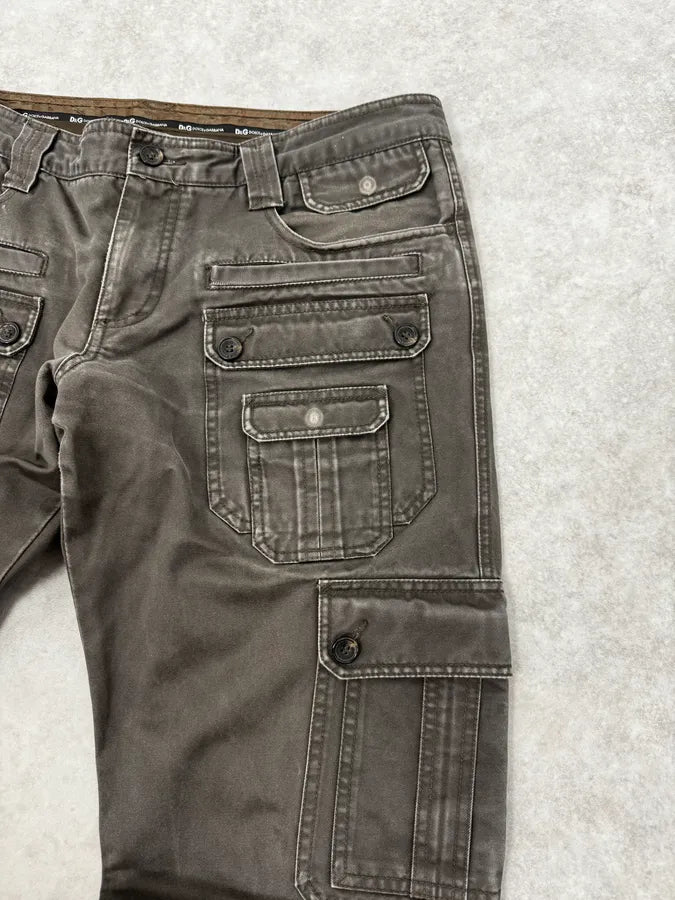 SS2008 Dolce & Gabbana Multi Pockets Olive Cargo Pants lMxizox 7