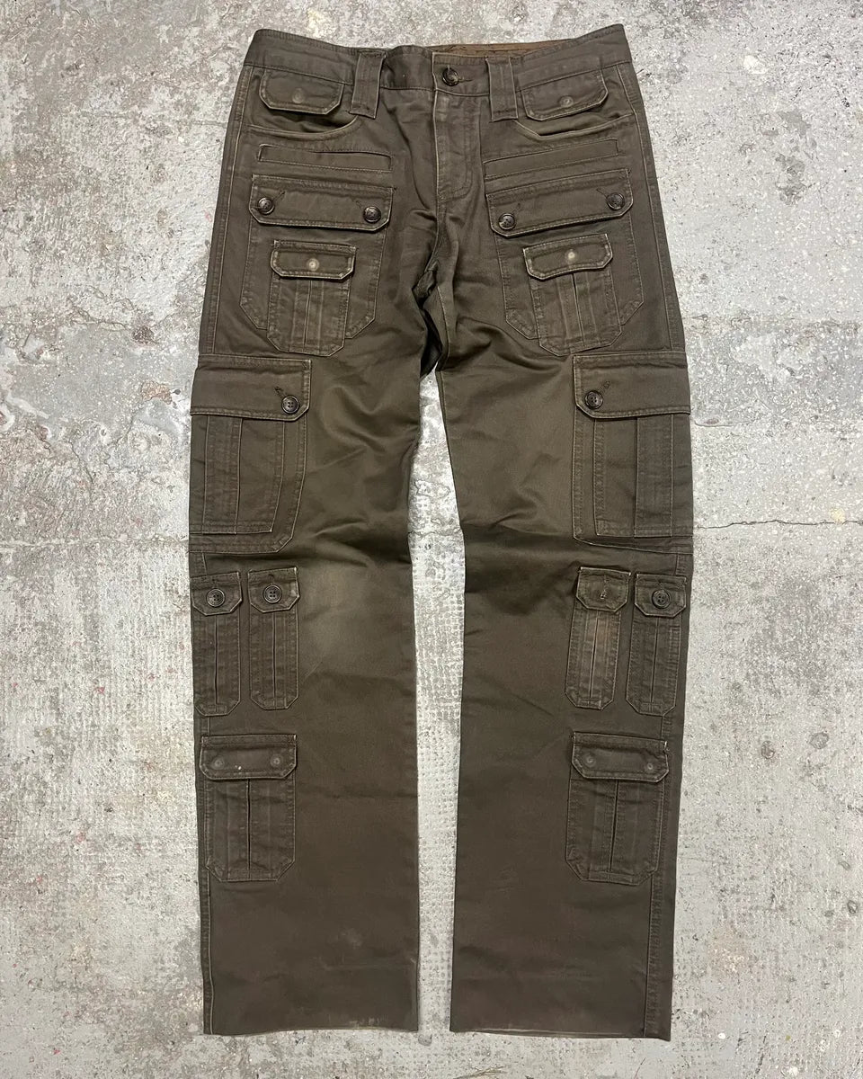 SS2008 Dolce & Gabbana Multi Pockets Olive Cargo Pants muskLex 0