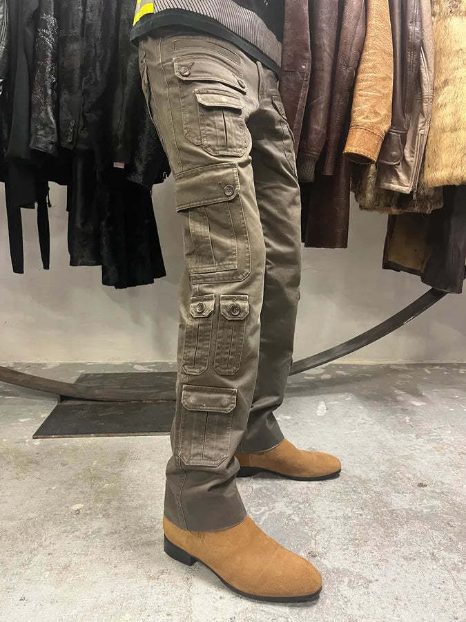 SS2008 Dolce & Gabbana Multi Pockets Olive Cargo Pants muskLex 2