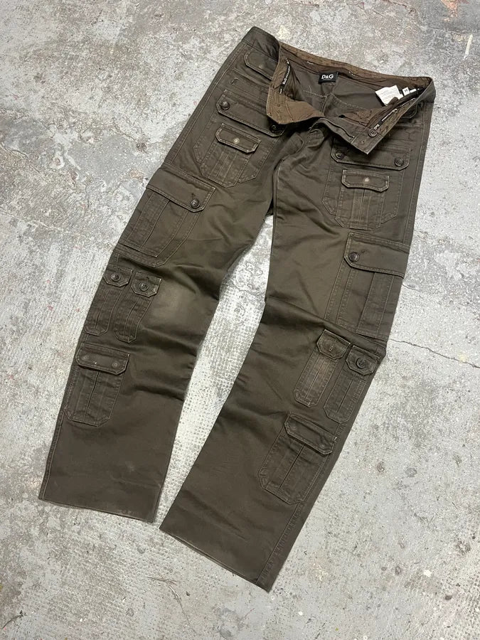 SS2008 Dolce & Gabbana Multi Pockets Olive Cargo Pants muskLex 5