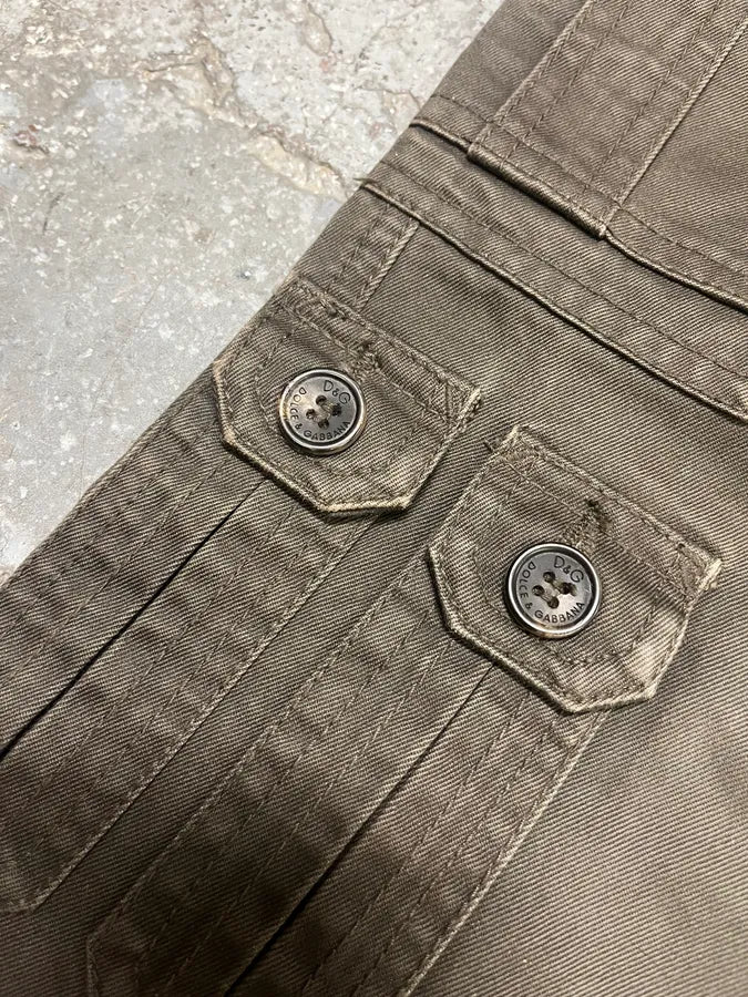 SS2008 Dolce & Gabbana Multi Pockets Olive Cargo Pants muskLex 8