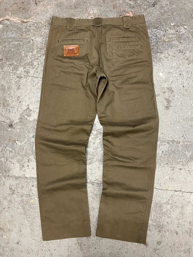 SS2008 Dolce & Gabbana Multi Pockets Olive Pants (S/M) rbIGzQx 5