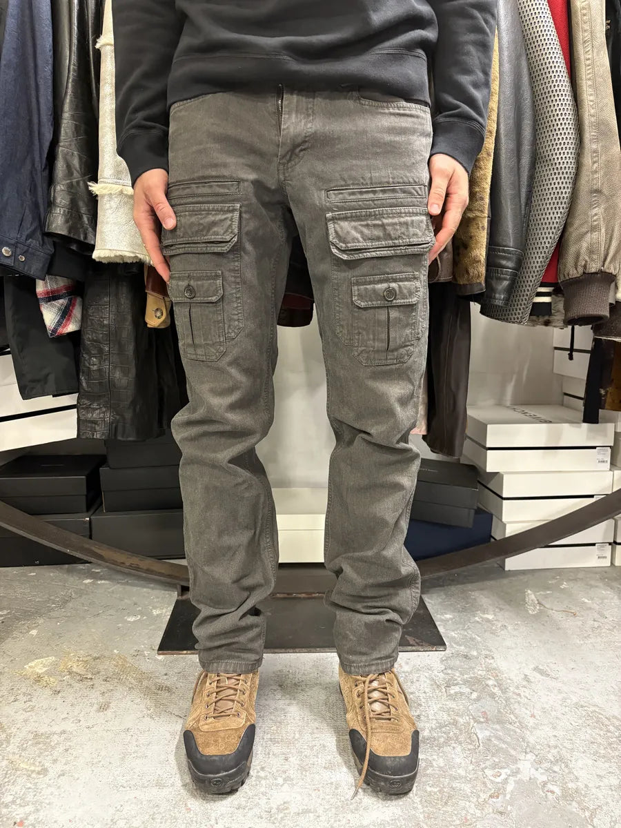 SS2008 Dolce & Gabbana Olive Grey Multi Pockets Pants GcJwVvk 0