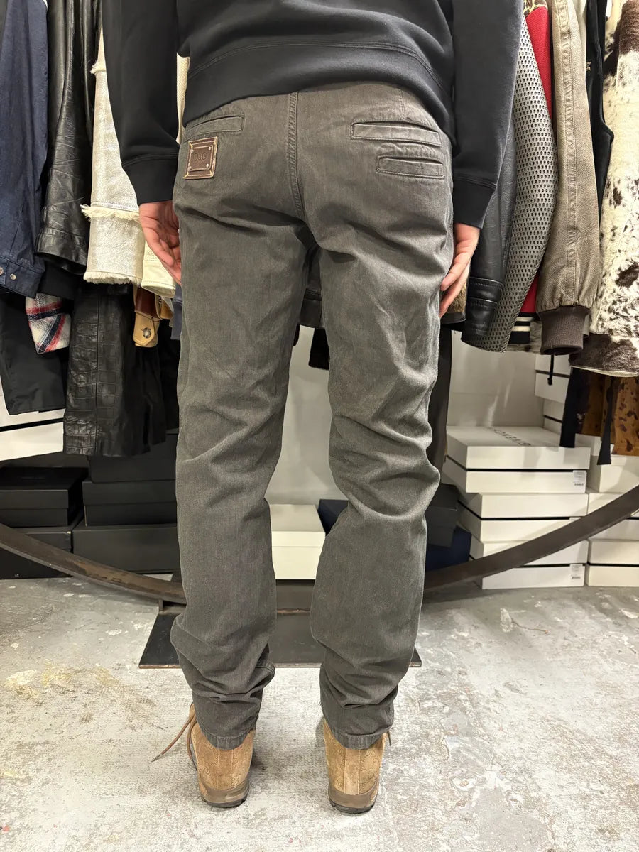 SS2008 Dolce & Gabbana Olive Grey Multi Pockets Pants GcJwVvk 2