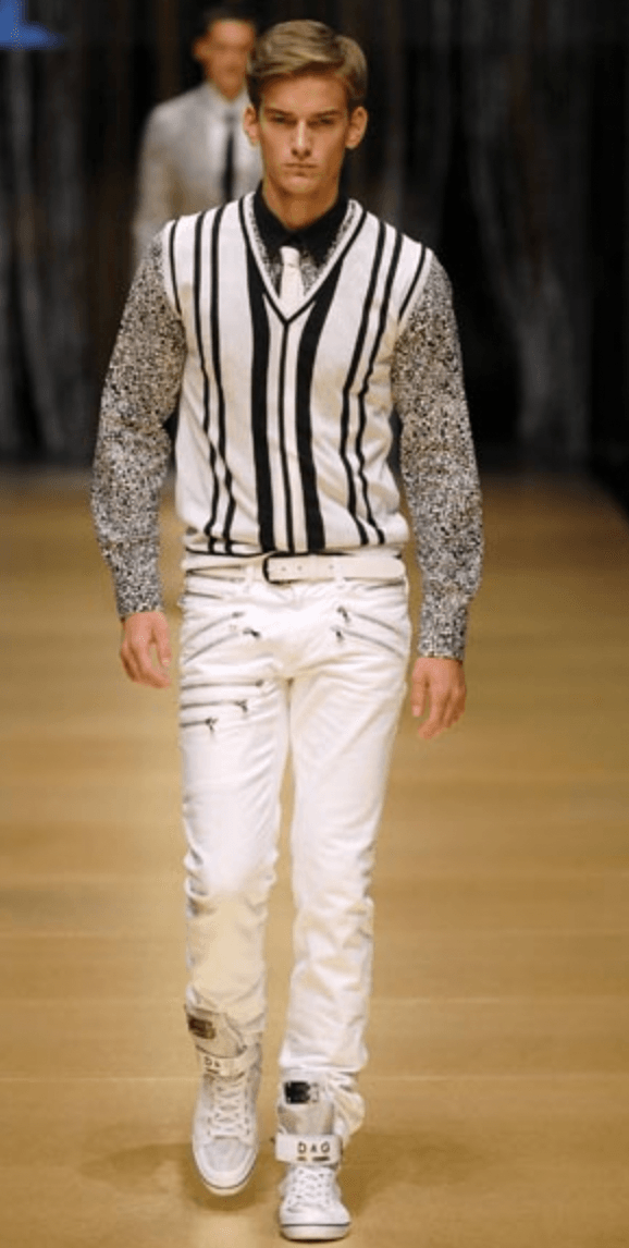 SS2008 Dolce & Gabbana Rebel Zipper White Pants Wodoafy 0