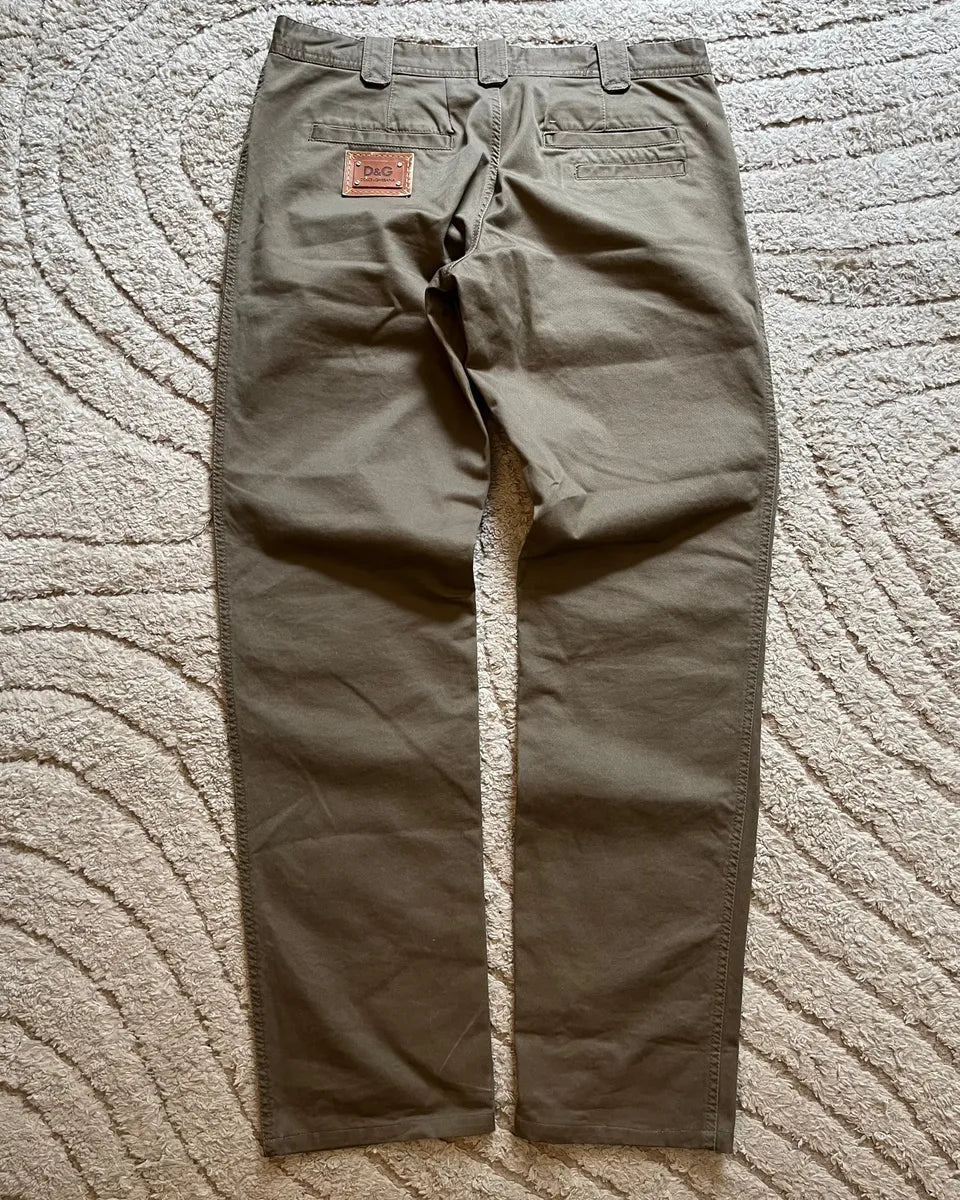 SS2008 Dolce & Gabbana Safari Luxe Olive Pants SsFlUZs 3