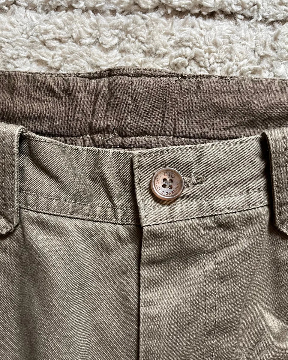 SS2008 Dolce & Gabbana Safari Luxe Olive Pants SsFlUZs 6