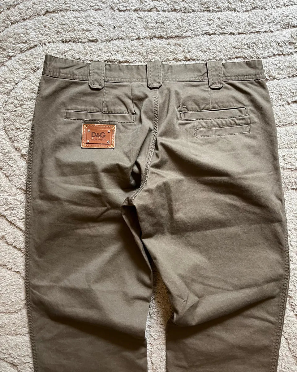 SS2008 Dolce & Gabbana Safari Luxe Olive Pants SsFlUZs 7