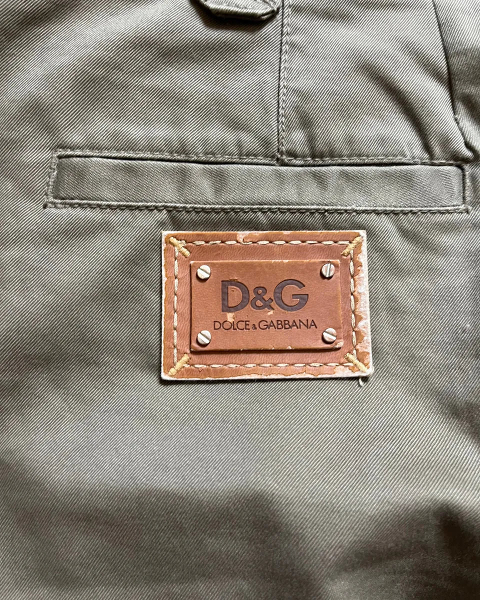 SS2008 Dolce & Gabbana Safari Luxe Olive Pants SsFlUZs 8