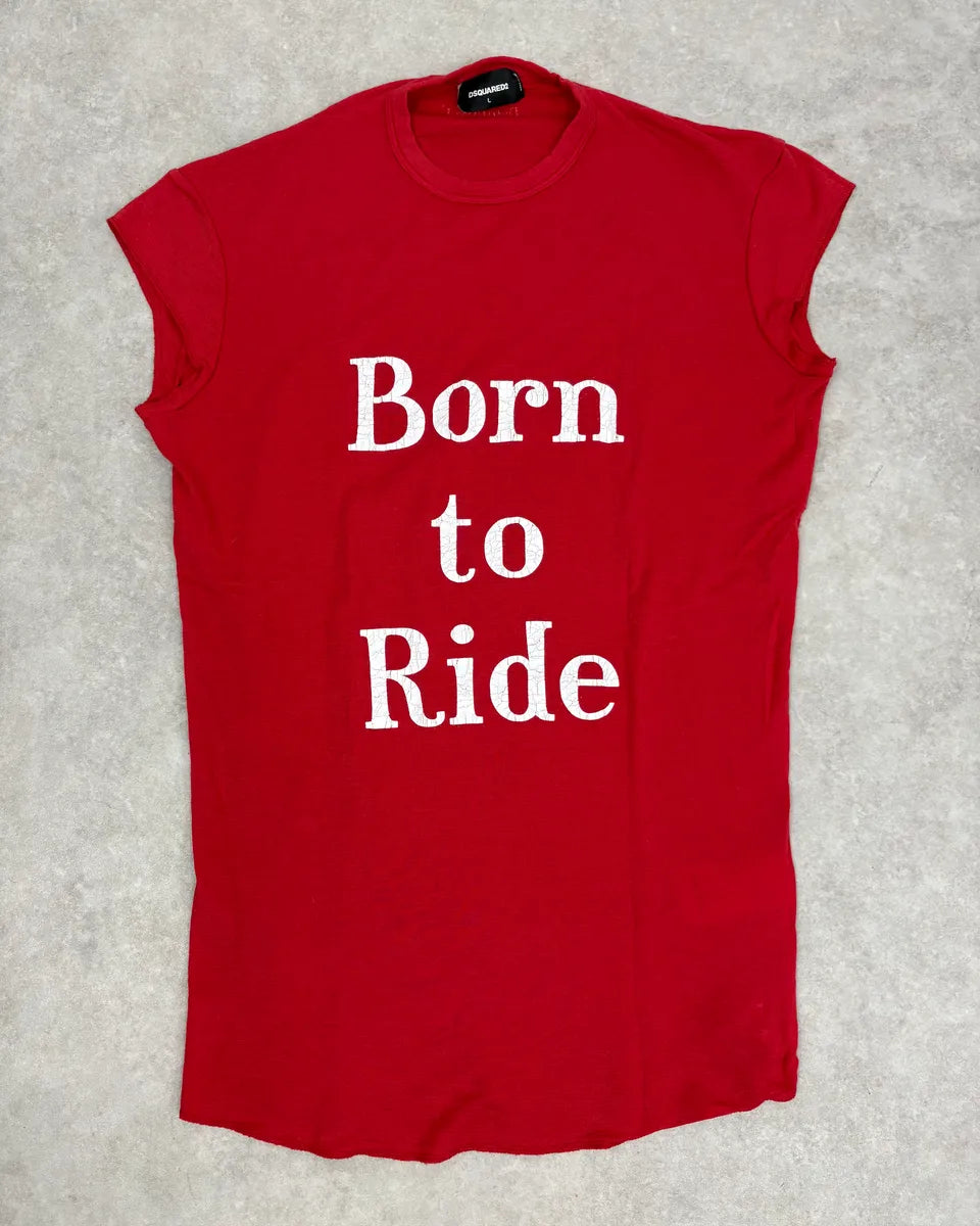 AW2018 Dsquared2 Red Born To Ride T-Shirt goytwWs 0
