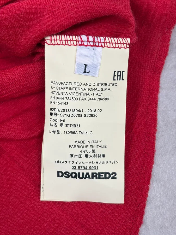 AW2018 Dsquared2 Red Born To Ride T-Shirt goytwWs 10