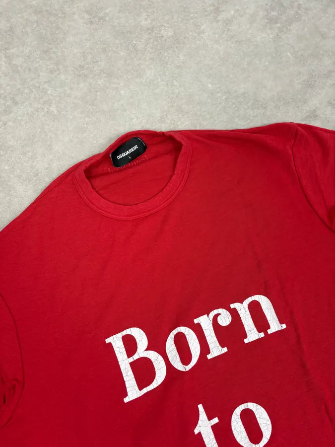 AW2018 Dsquared2 Red Born To Ride T-Shirt goytwWs 4