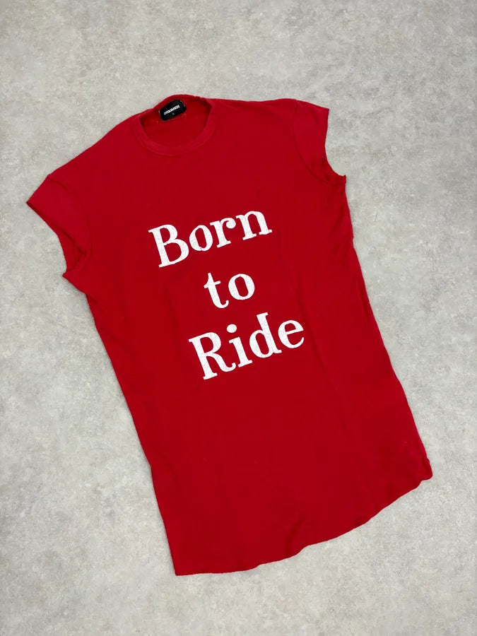 AW2018 Dsquared2 Red Born To Ride T-Shirt goytwWs 3