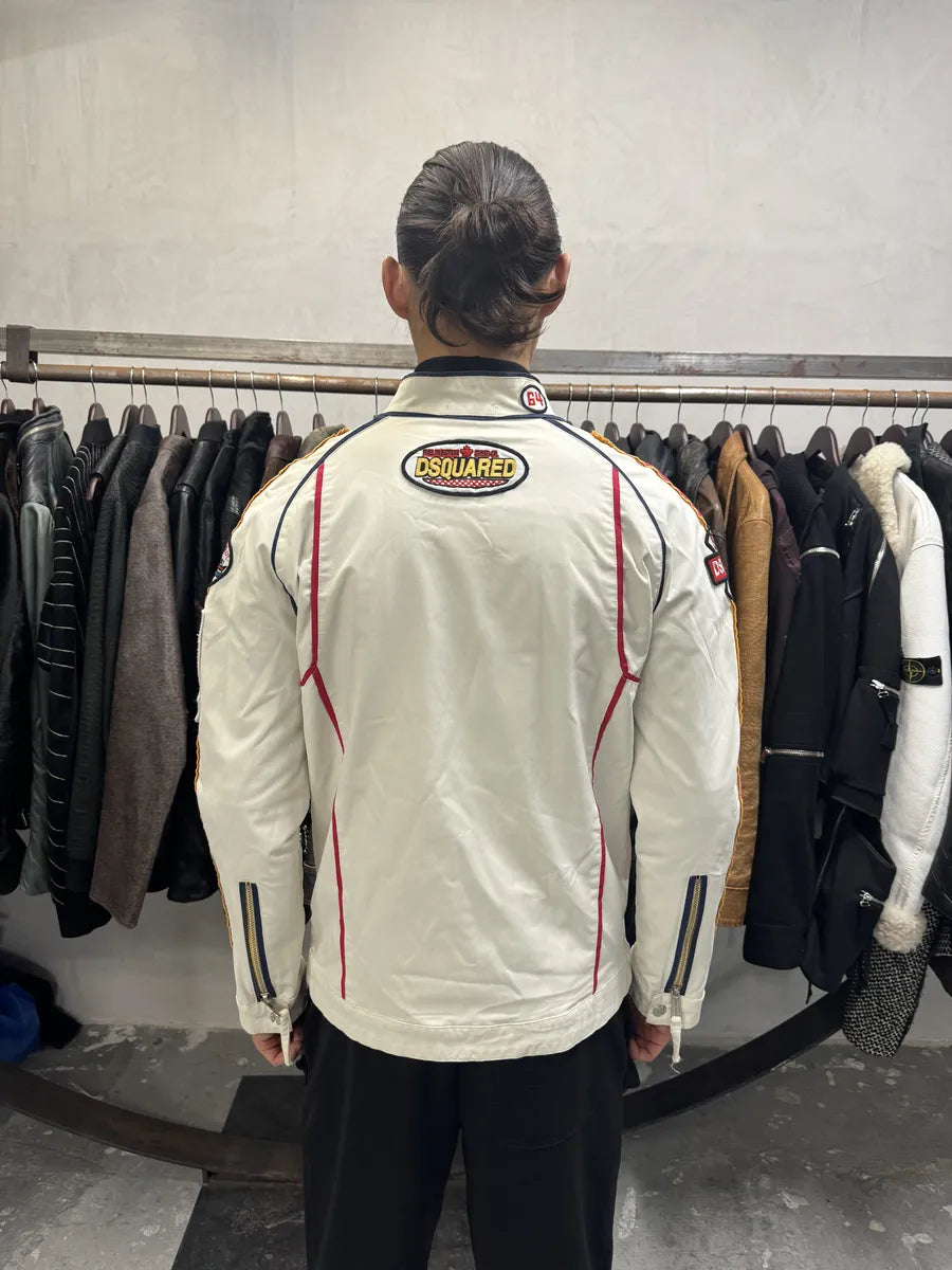 SS2008 Dsquared2 White Racing Patchwork Jacket (M) 3