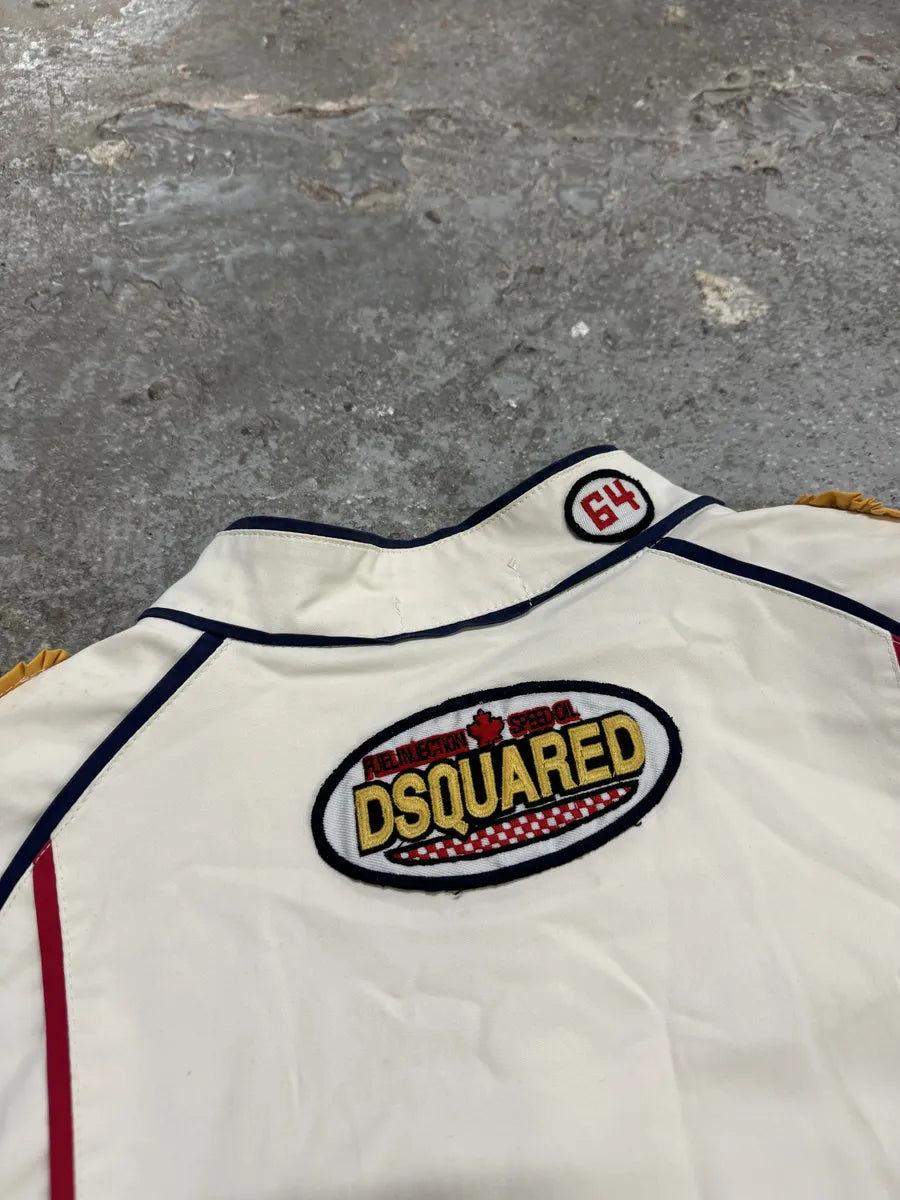 SS2008 Dsquared2 White Racing Patchwork Jacket (M) 5