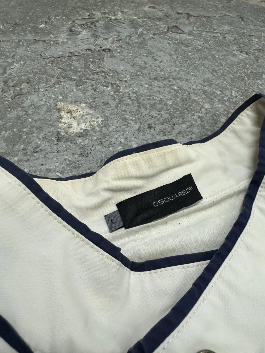 SS2008 Dsquared2 White Racing Patchwork Jacket (M) 8