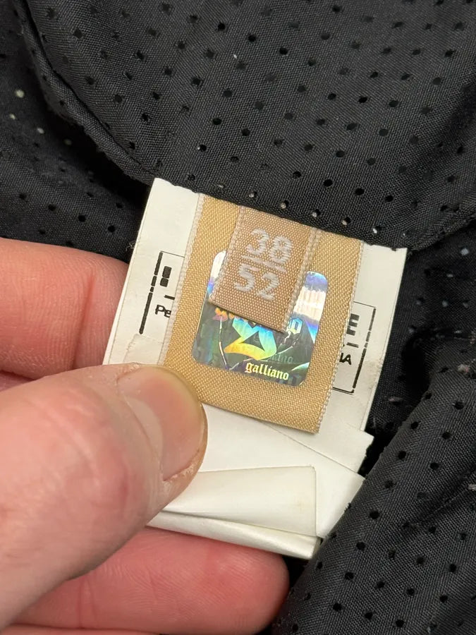 SS2008 Galliano 2 in 1 Khaki Brown & Black Newspaper Windbreaker Jacket BjXopDW 17