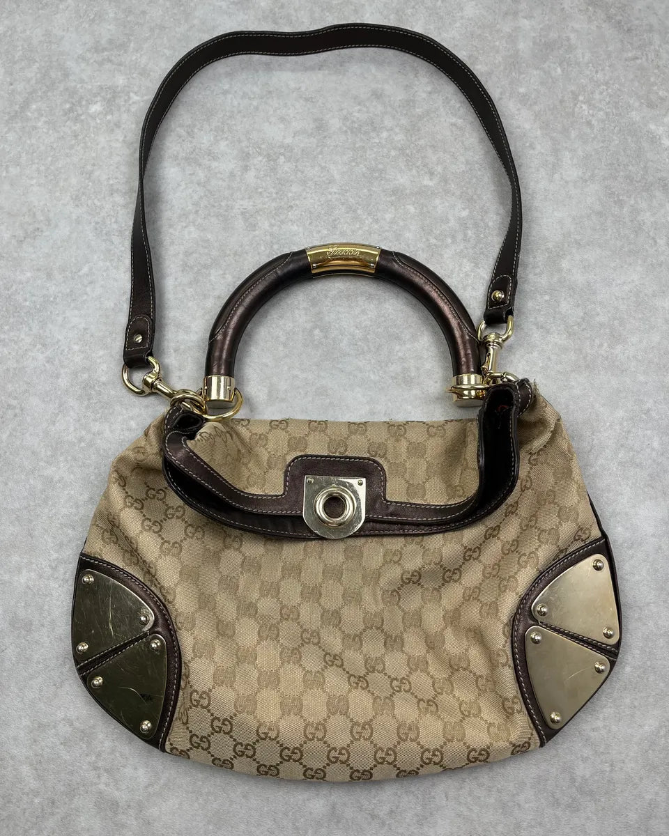 SS2008 Gucci Beige Monogram Indy Bag RjcqhPI 0