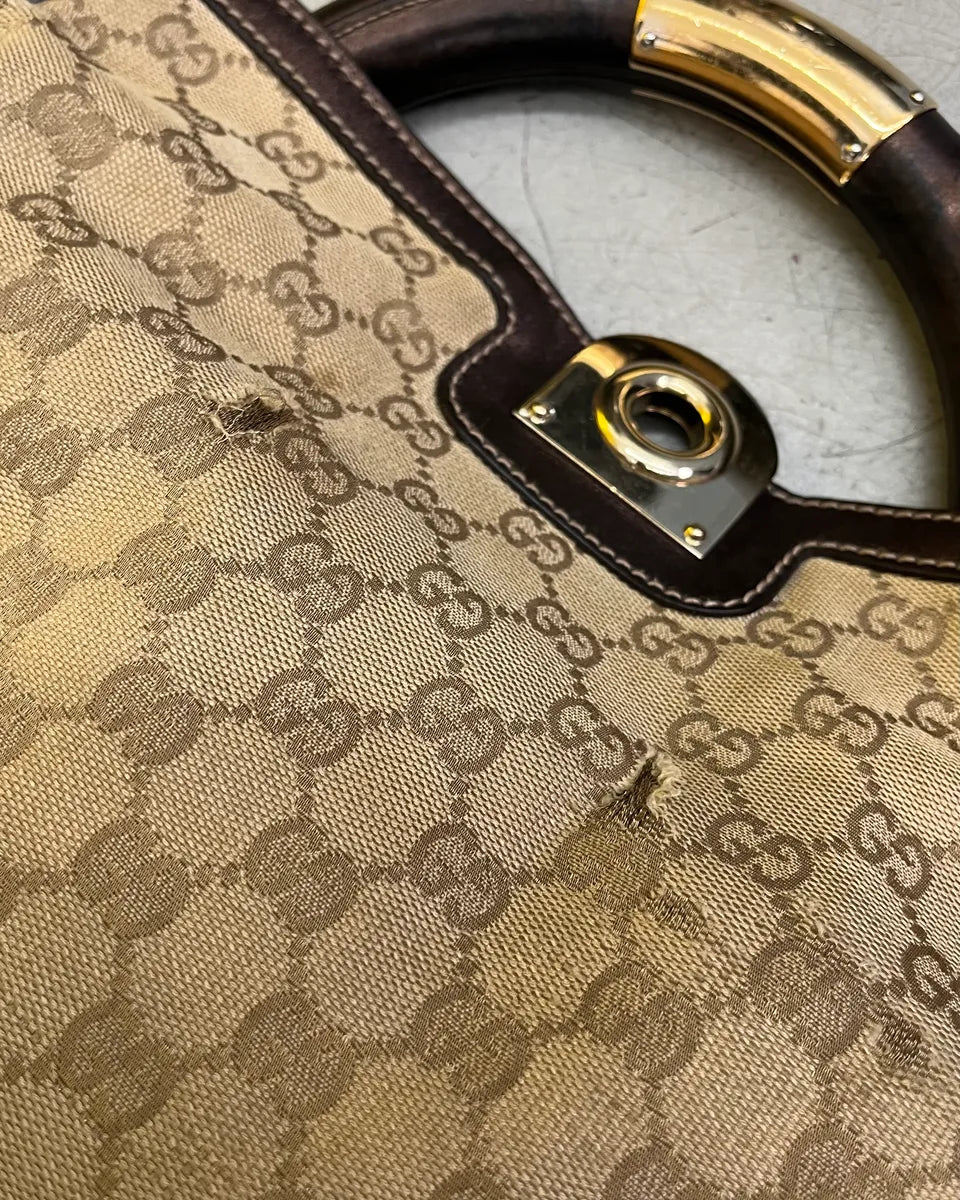 SS2008 Gucci Beige Monogram Indy Bag RjcqhPI 10
