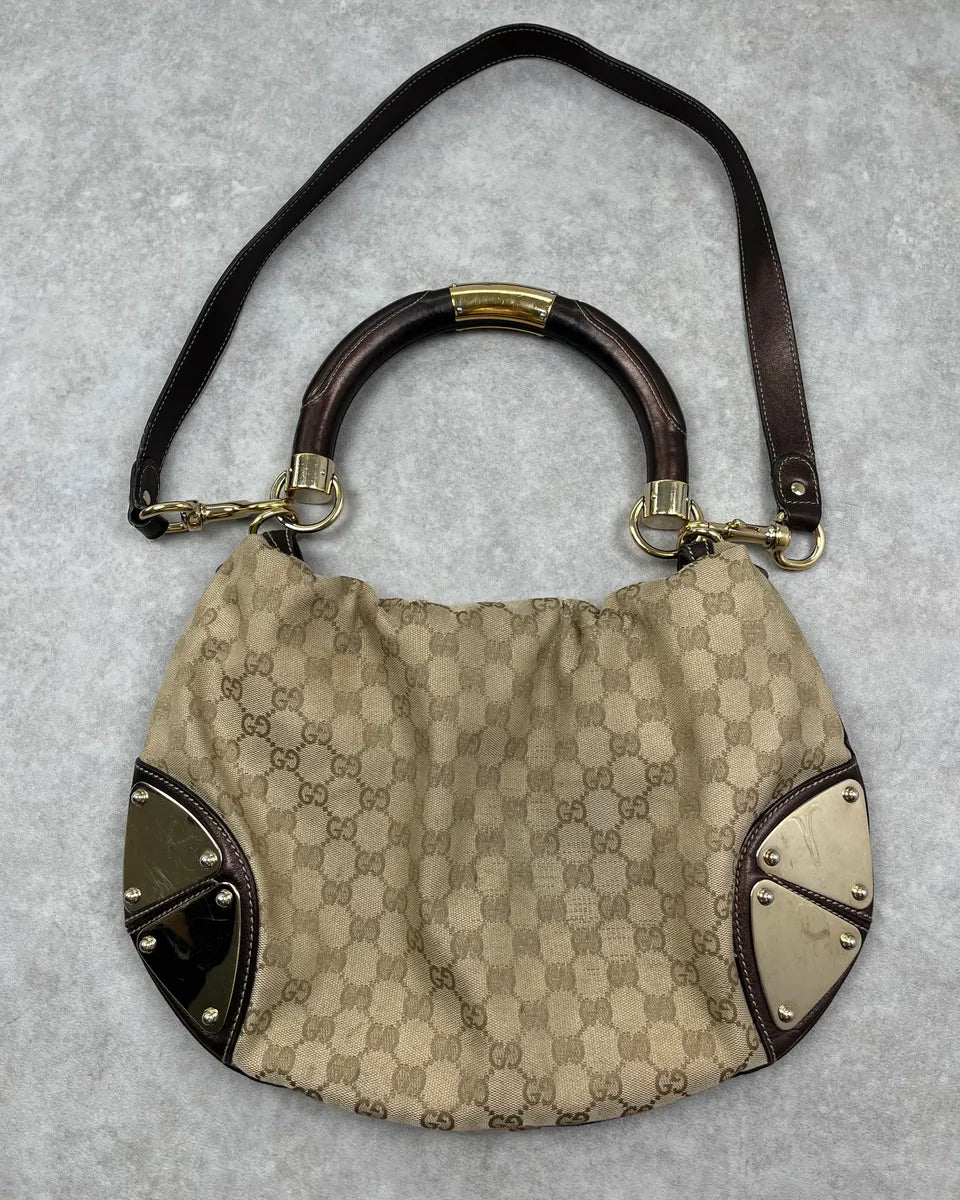 SS2008 Gucci Beige Monogram Indy Bag RjcqhPI 11