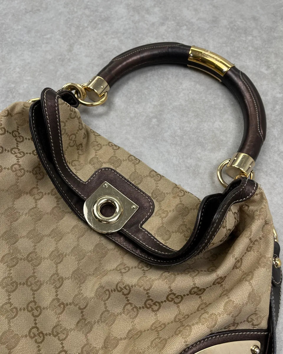 SS2008 Gucci Beige Monogram Indy Bag RjcqhPI 4