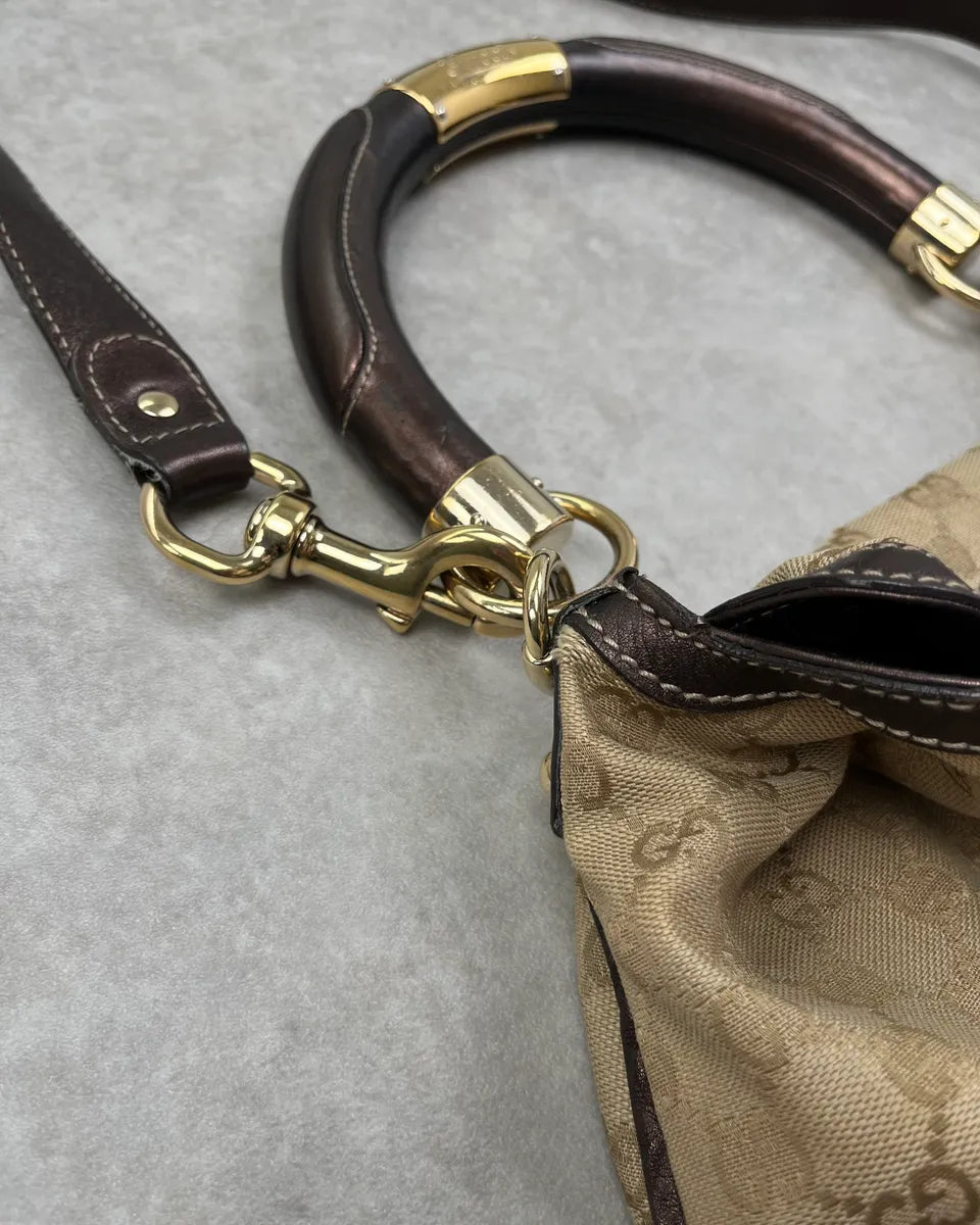 SS2008 Gucci Beige Monogram Indy Bag RjcqhPI 6