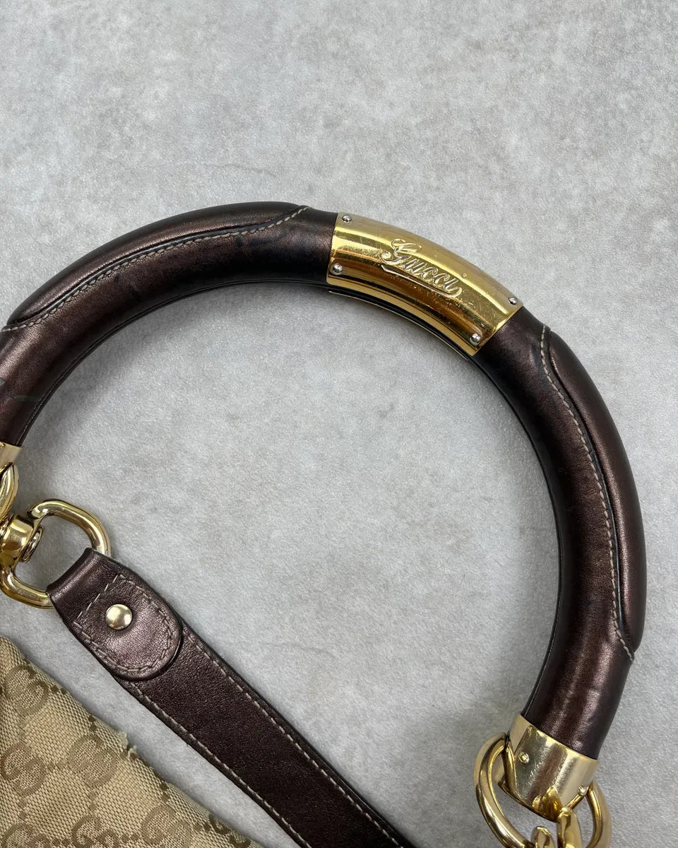 SS2008 Gucci Beige Monogram Indy Bag RjcqhPI 8